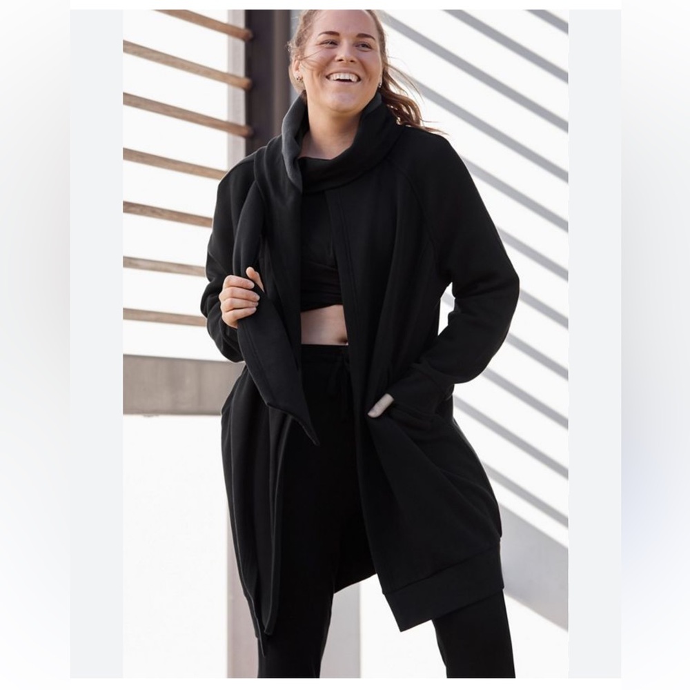 NWT Fabletics Geri Long Wrap Scarf Cardigan